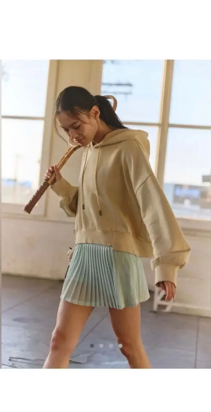 FP Movement Rally Pleated Mesh Miniskort M/L Mint Green Sporty Athletic - Picture 11 of 11